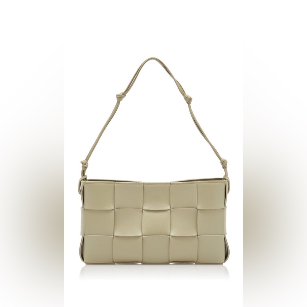 Bottega Veneta Cassette Pouch Bag in Green/Beige